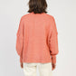 Cardigan in maglia rosa oversize con bottoni