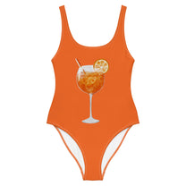 Costume intero arancione con stampa Spritz Club