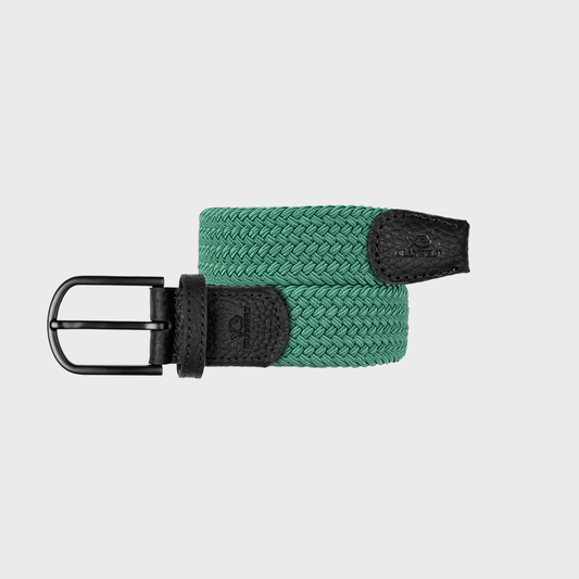 Cintura intrecciata elastica tinta unita verde smeraldo