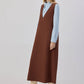 Abito pinafore lungo con scollo a V