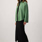 Camicia oversize verde con maxi tasca