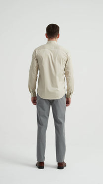 Camicia in cotone compatto avorio