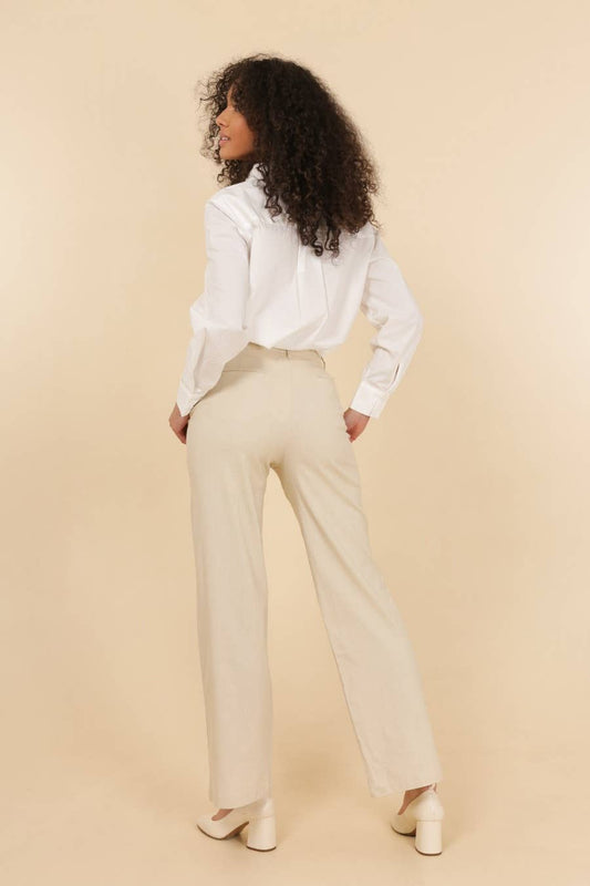Pantaloni Palma fluidi beige