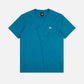 T-shirt essenziale blu mediterraneo in cotone biologico
