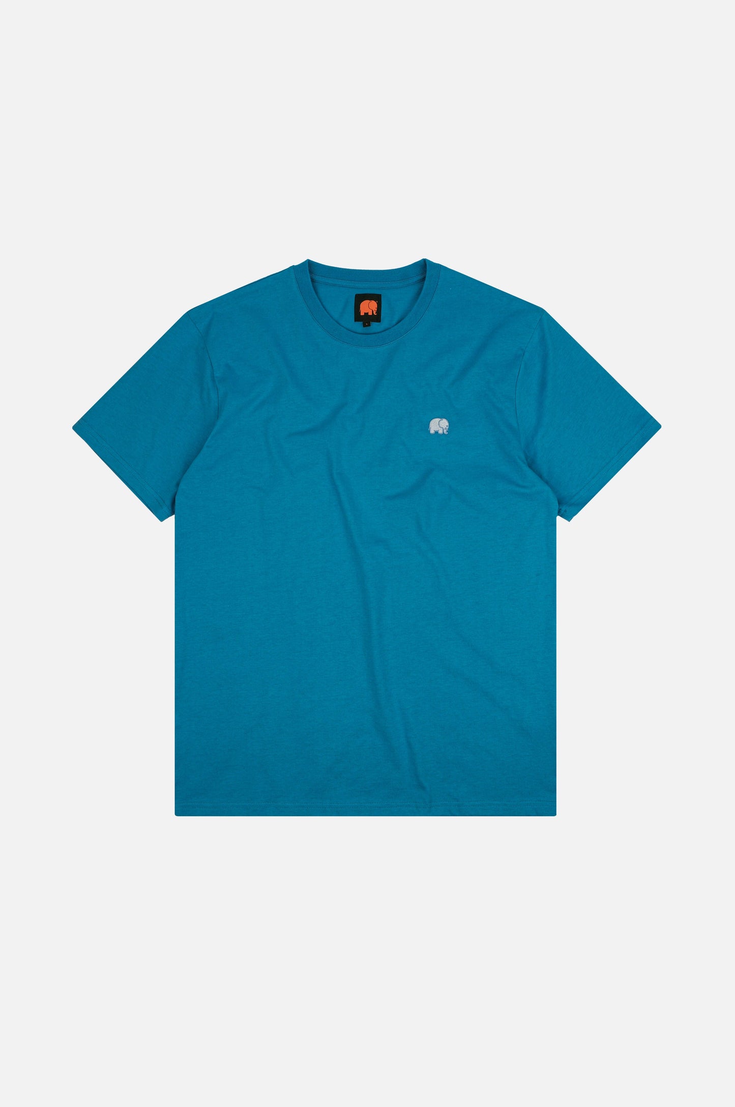 T-shirt essenziale blu mediterraneo in cotone biologico