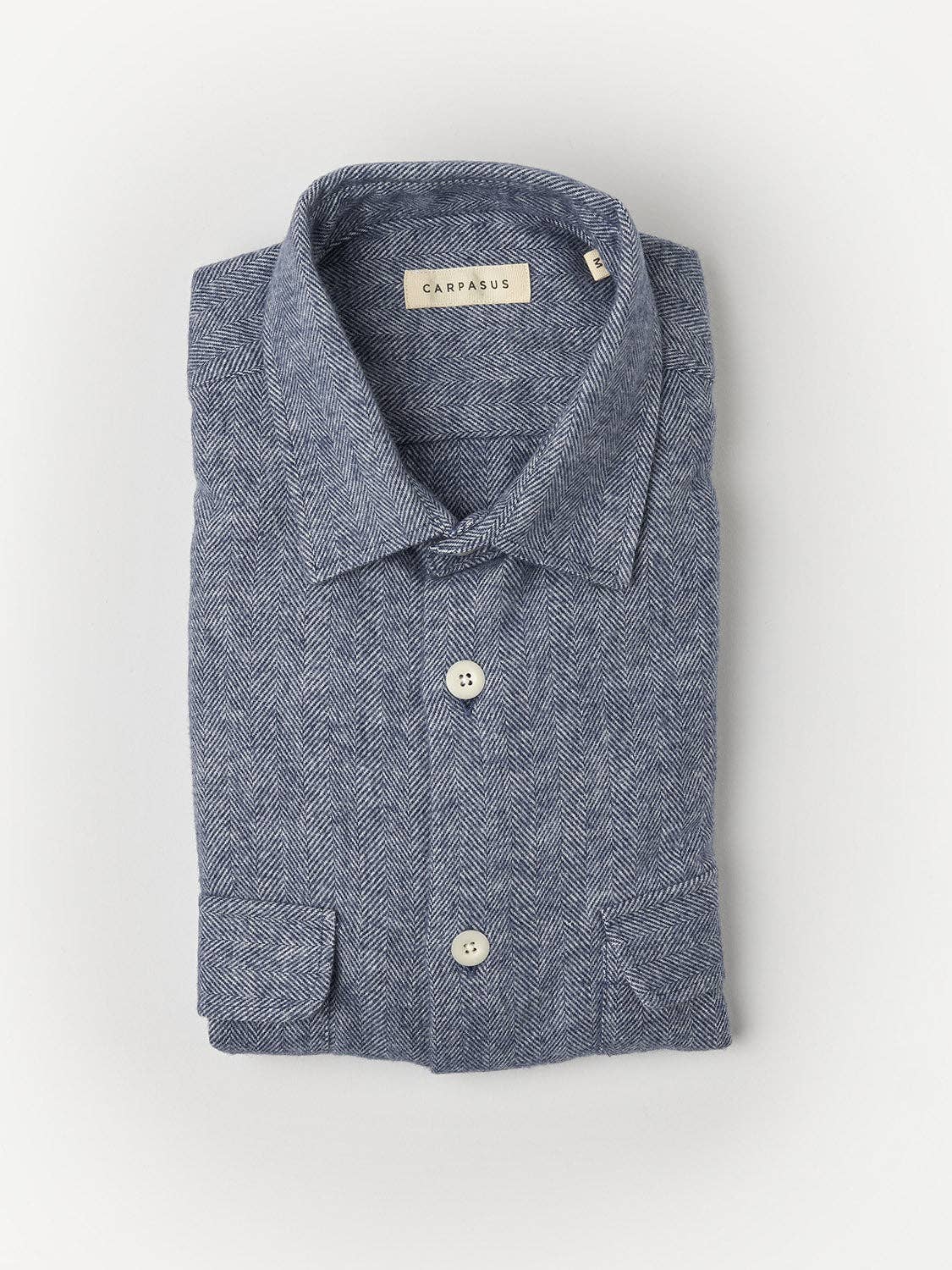 Camicia in flanella Neve blu navy