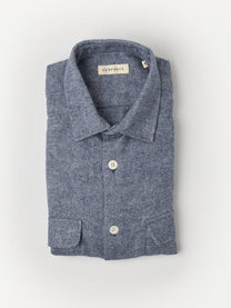 Camicia in flanella Neve blu navy