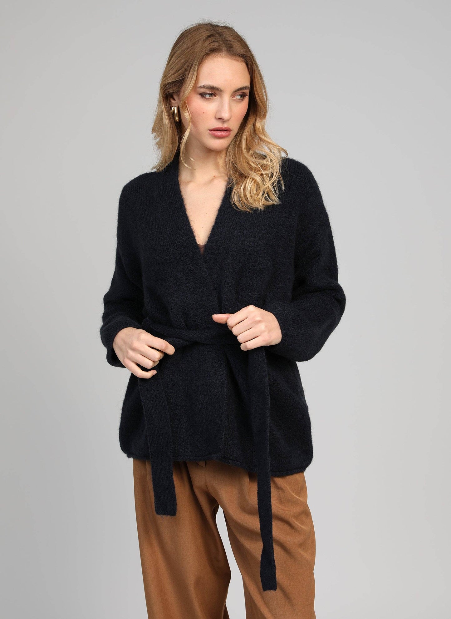 Gilet cardigan Louna blu marino da donna