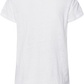 T-shirt in lino Simone bianca con scollo a V