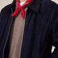 Giacca in pelle Zuko blu navy