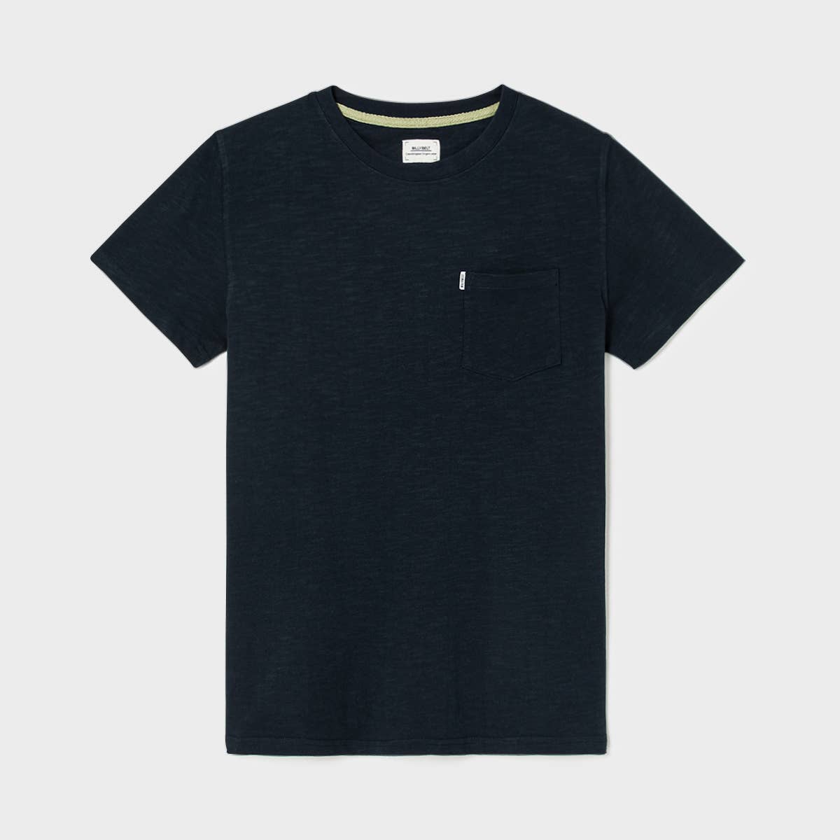 T-shirt in cotone biologico blu navy con taschino