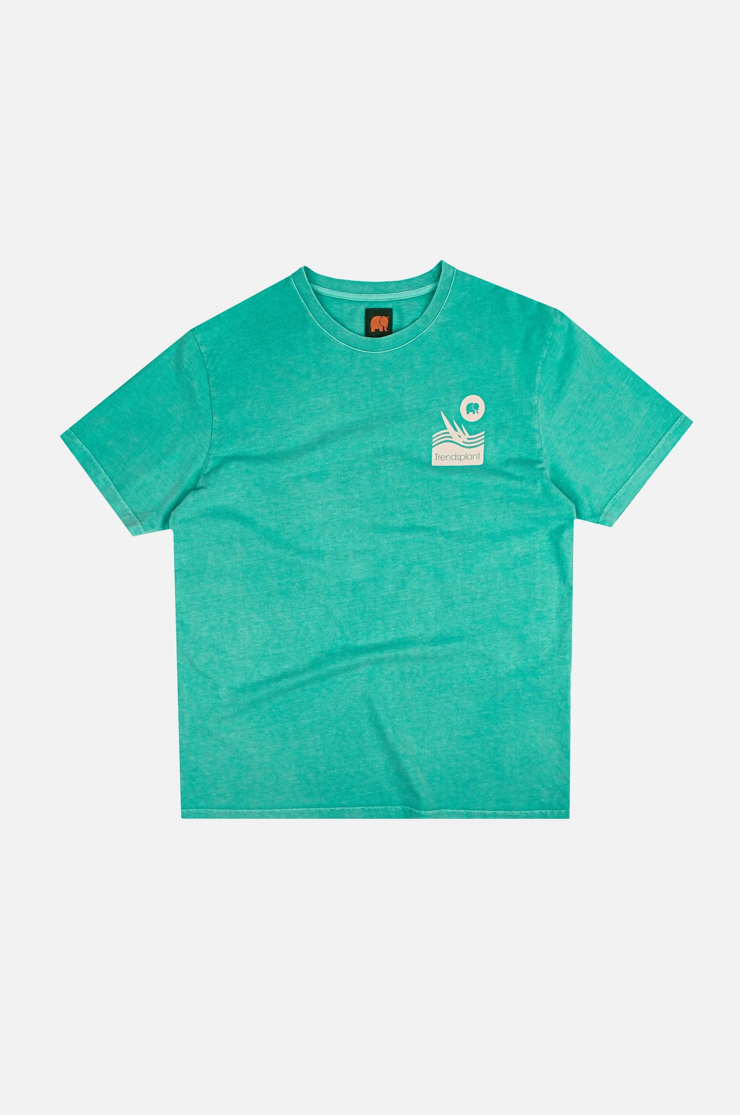 T-shirt Pigment Cup turchese medio in cotone organico