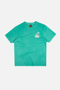 T-shirt Pigment Cup turchese medio in cotone organico