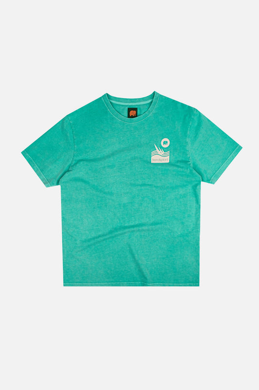 T-shirt Pigment Cup turchese medio in cotone organico