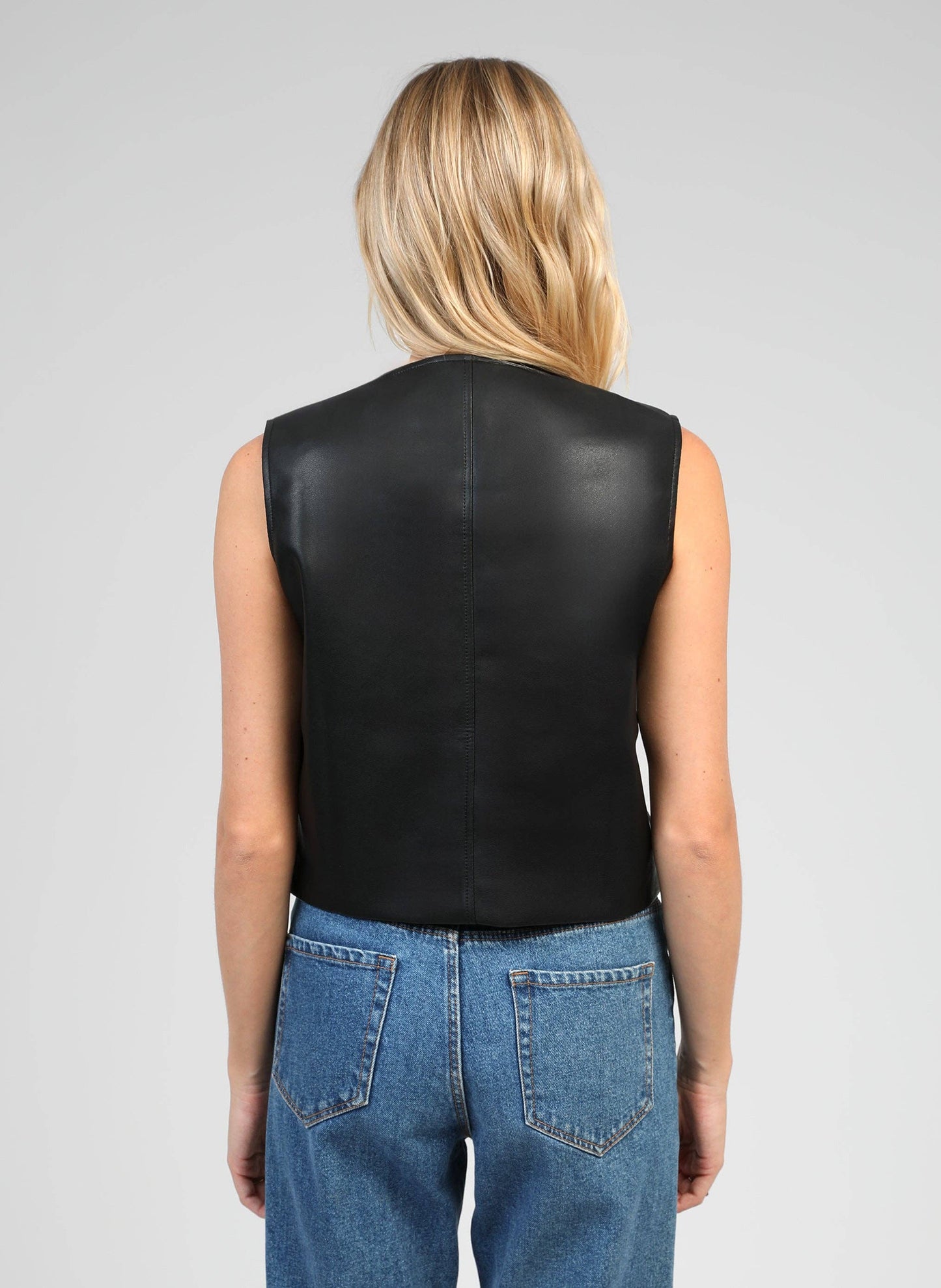 Gilet in similpelle nero Hulysse