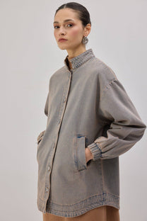 Giacca bomber oversize in denim