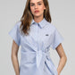Camicia a righe Soumael con nodo in vita