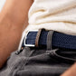 Cintura elastica intrecciata blu ardesia