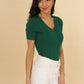 Top in maglia traforata con scollo a V Maki