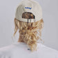 Cappellino beige con ricamo “Just Here For The Vibes”