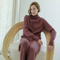 Pantaloni lounge in lana merino extrafine a coste