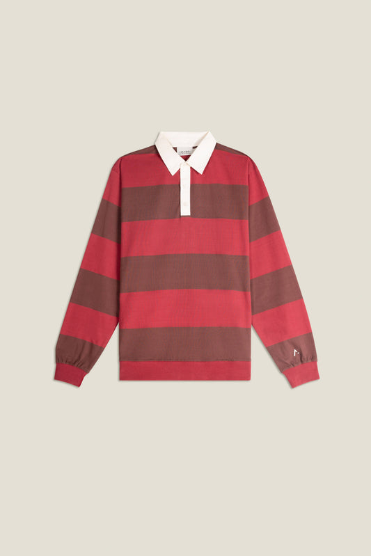 Polo rugby a righe a maniche lunghe