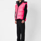 Gilet imbottito fluo con cappuccio removibile