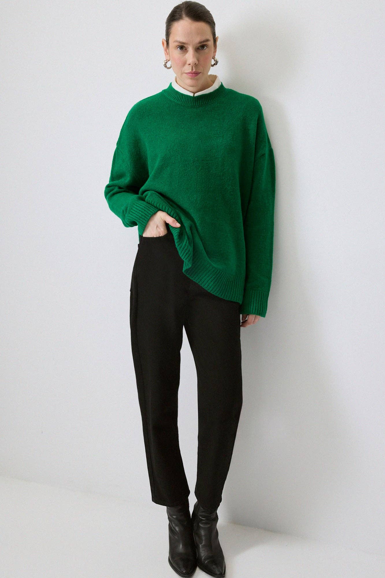 Maglione oversize tinta unita