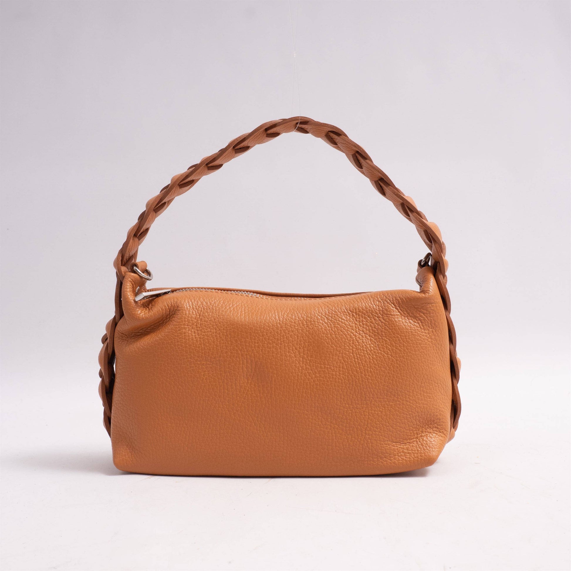 Borsa a tracolla intrecciata in pelle