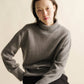 Maxi maglione a collo alto in puro cashmere