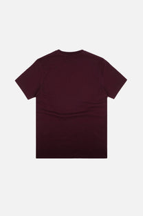 T-shirt Essentials in Cotone Biologico Rosso Vino