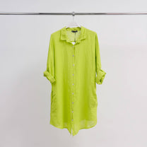 Abito camicia corto in lino