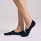 Calzini fantasmini unisex neri in cotone biologico antiscivolo