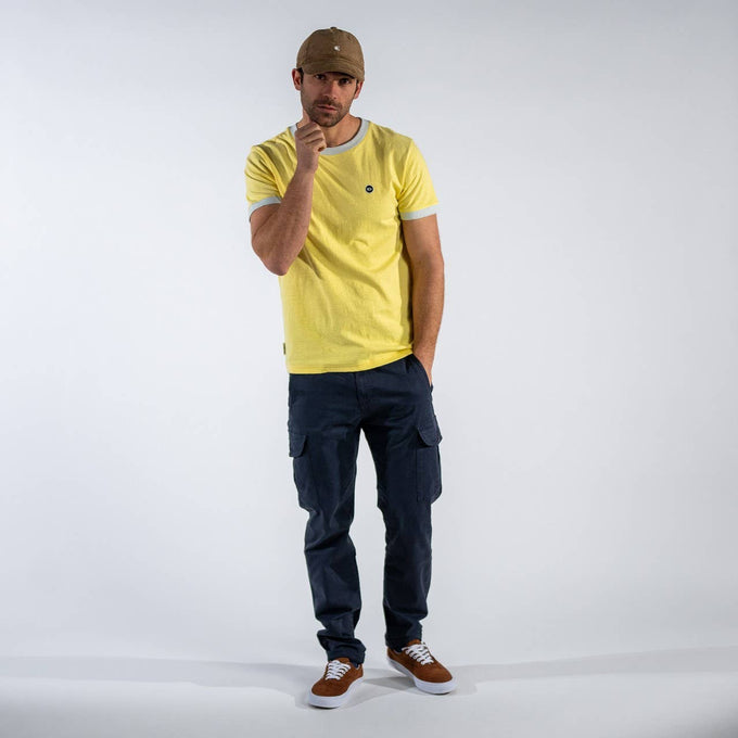 Pantaloni cargo blu navy in cotone