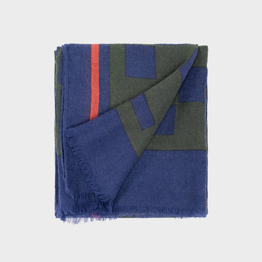 Foulard Uomo in Lana con Fantasia Geometrica