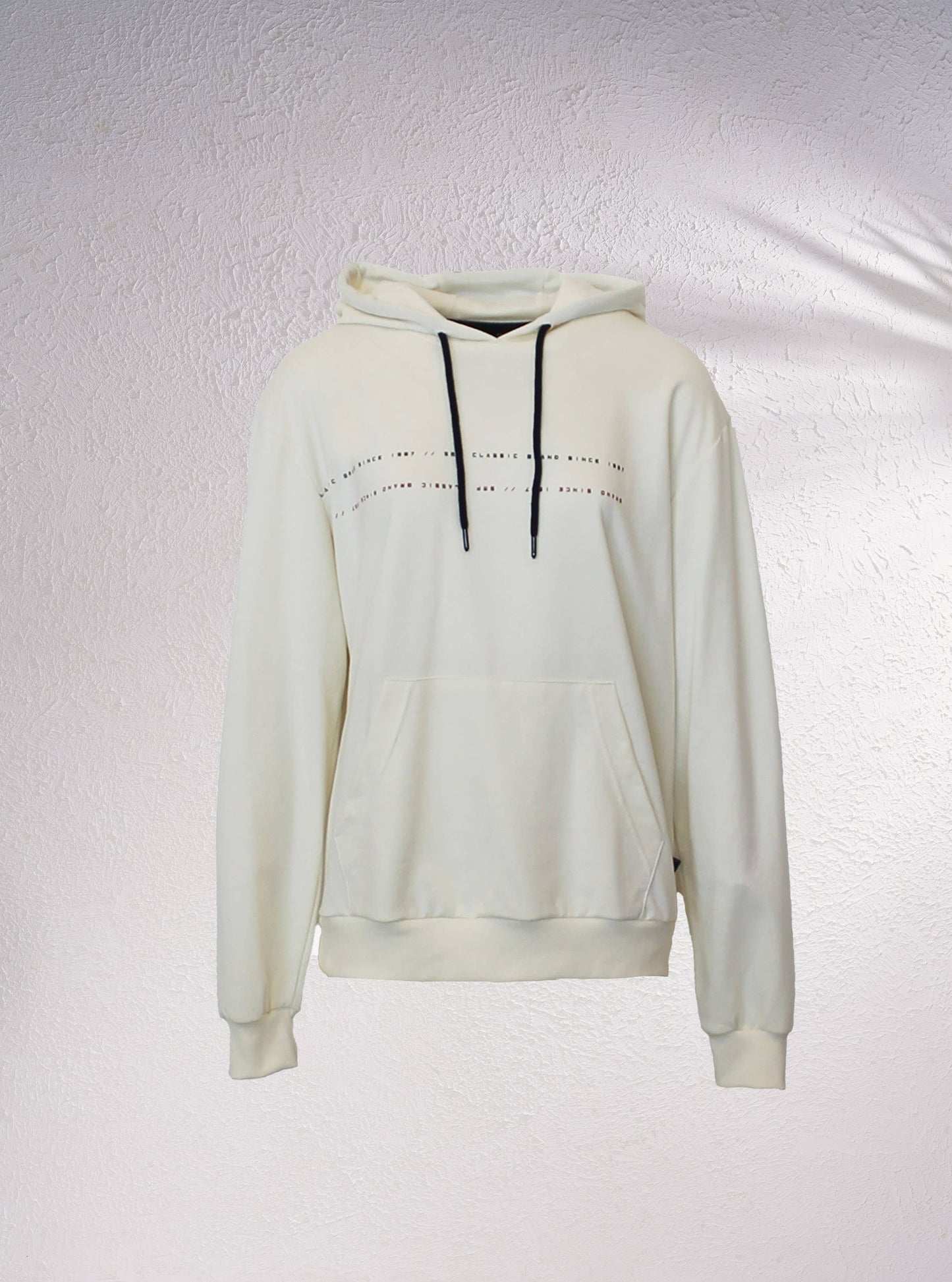 Felpa con cappuccio con stampa testuale