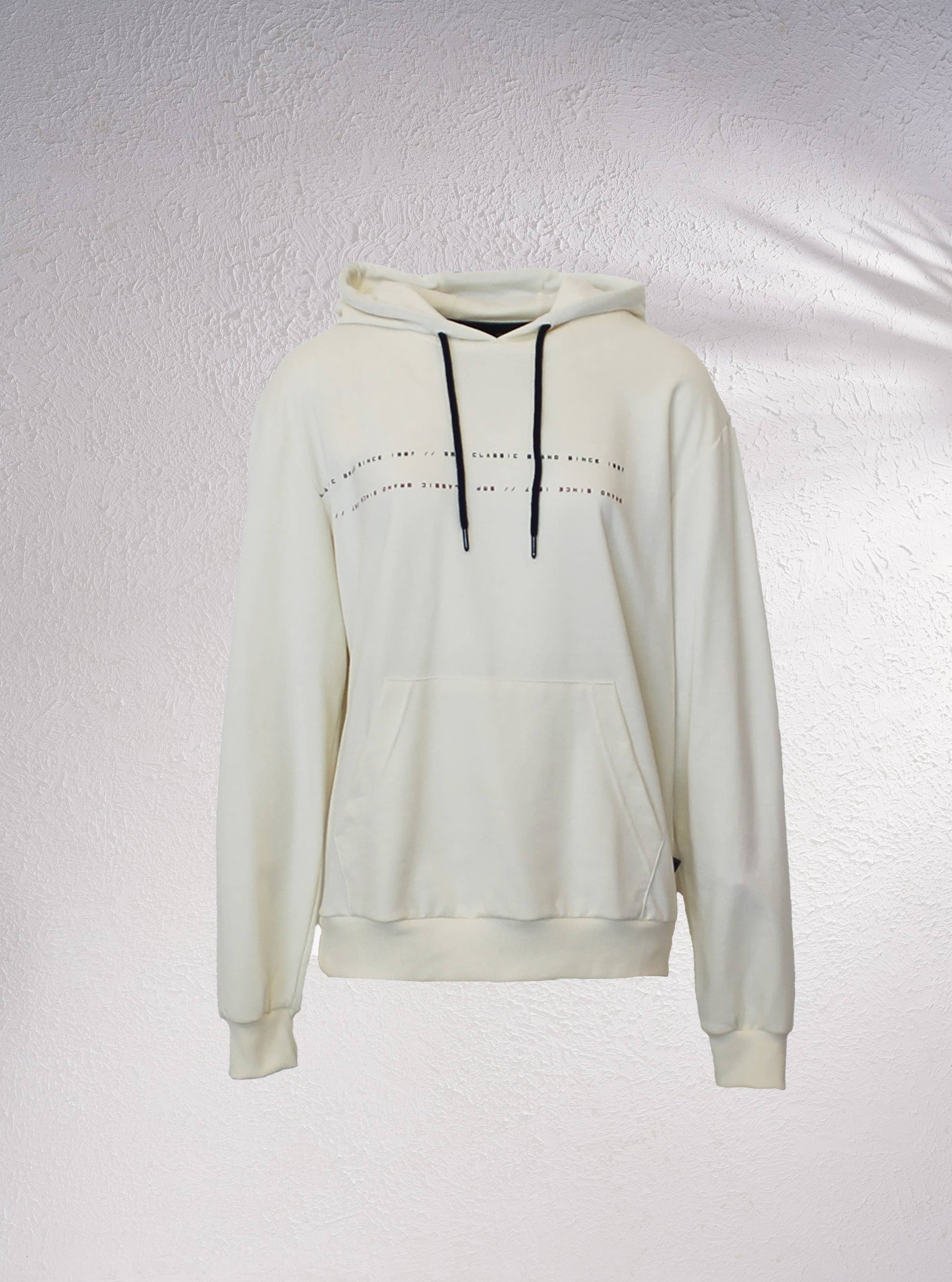 Felpa con cappuccio con stampa testuale