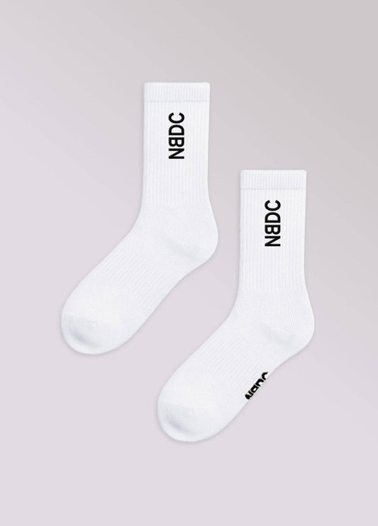 Calzini NBDC bianchi in cotone biologico