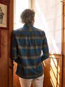 Camicia Ursido in flanella blu