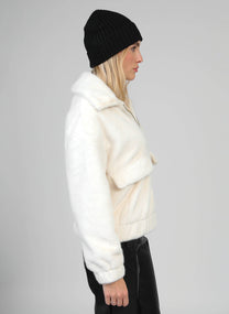 Giacca Candice in pelliccia sintetica con zip