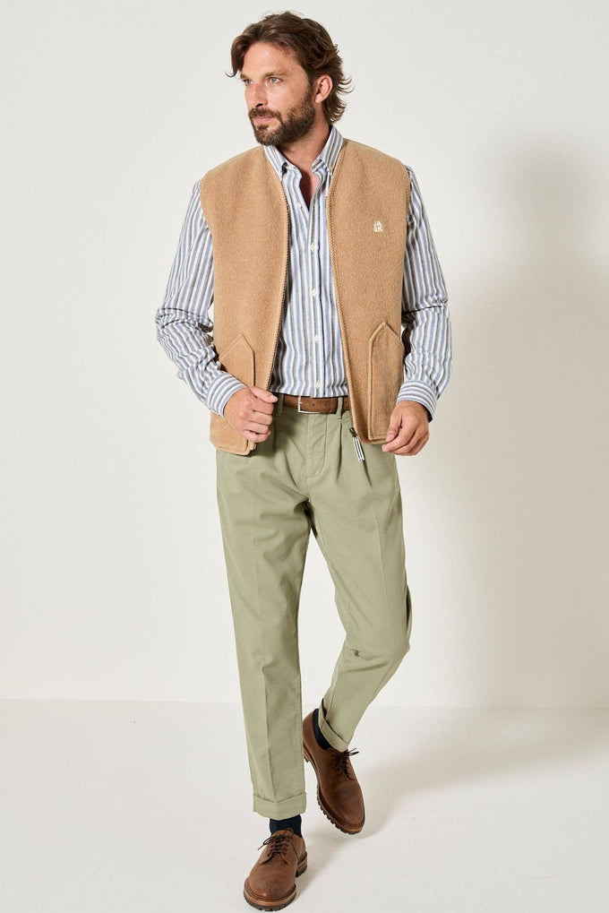 Gilet in lana Gaby color grano