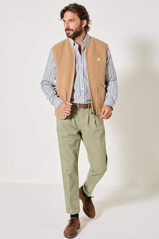 Gilet in lana Gaby color grano