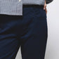 Pantaloni dritti essenziali in cotone stretch