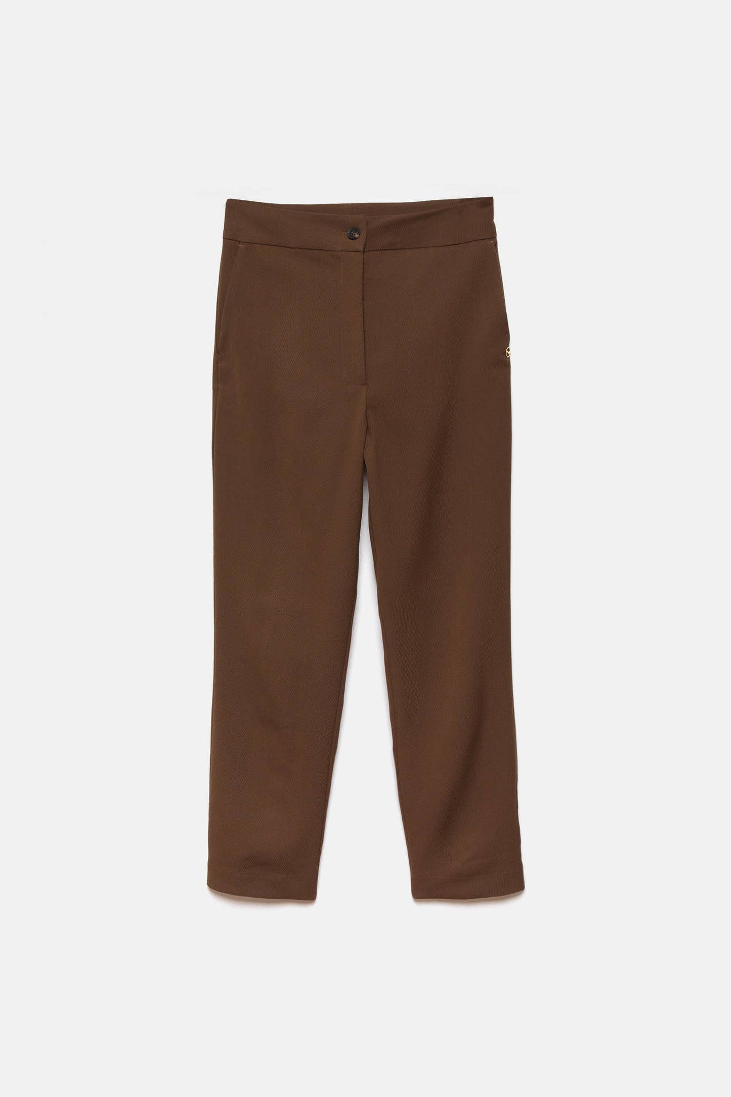 Pantaloni sigaretta dritti con tasche oblique