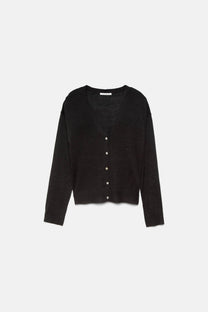 Cardigan in maglia con scollo a V