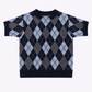 Maglione tricot Nadriana blu marino con motivo argyle