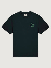 T-shirt unisex nera con ricamo Loco Monky