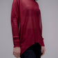 Maxi pullover oversize con scollo a barchetta in maglia 3D