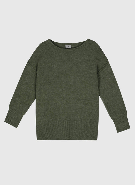 Maglione oversize verde militare Lafunky