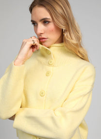 Gilet cardigan in maglia giallo Lakeyla